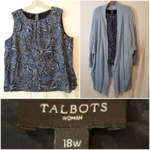 Talbots Tops - Talbots Womans Paisley Back Buttondown Top